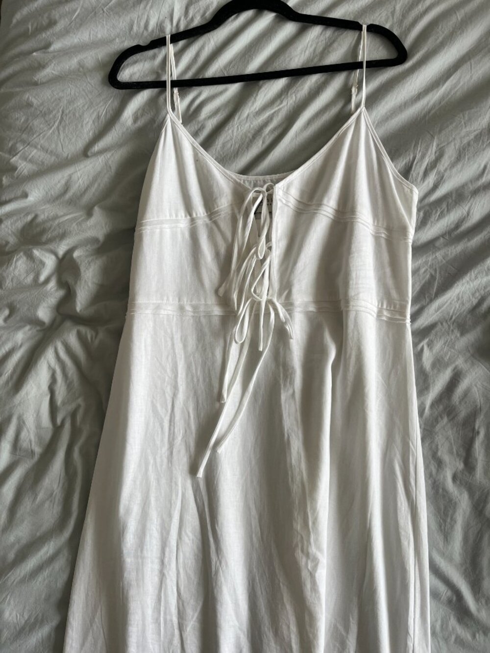 DISSH Mimi White Linen Midi Dress NWT Size 8/12 - Picture 2 of 5